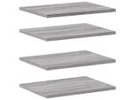 Mensole A Muro 4 Pz. Grigio Sonoma 40X30X1,5 Cm Materiale A Base Di Legno