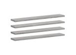 Mensole A Muro 4 Pz. Grigio Sonoma 60X10X1,5 Cm Materiale A Base Di Legno