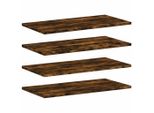 Mensole A Muro 4 Pz. Rovere Fumé 60X30X1,5 Cm Materiale A Base Di Legno