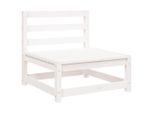Divano Da Giardino Senza Braccioli Bianco 70X70X67 Cm In Legno Di Pino Massiccio