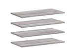 Mensole A Muro 4 Pz. Grigio Sonoma 60X20X1,5 Cm Materiale A Base Di Legno