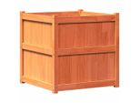 Vidaxl Fioriera Marrone Cera 70X70X70 Cm In Legno Di Pino Massiccio