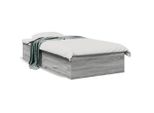 Struttura Letto Con Cassetti Grey Sonoma 90X190 Cm In Materiale Ligneo