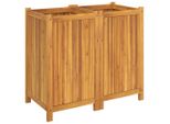 Vidaxl Fioriera Con Inserto 84X42X75 Cm In Legno Massiccio Di Acacia
