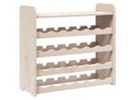 Portabottiglie Con Ripiano Superiore 67,5X25X60 Cm In Legno Di Pino Massiccio