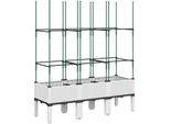 Vidaxl Fioriera Con Traliccio Bianco 120X40X142,5 Cm Pp