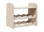 Portabottiglie Con Ripiano Superiore 43X25X37 Cm In Legno Di Pino Massiccio
