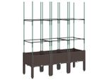 Vidaxl Fioriera Con Traliccio Marrone 120X40X142,5 Cm Pp