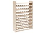 Portabottiglie Con Ripiano Superiore 72,5X25X111,5 Cm In Legno Di Pino Massiccio