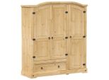 Armadio 151,5X52X170 Cm In Legno Di Pino Massiccio