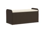 Syfax™ Cassapanca Con Cuscino Marrone 115X51X52 Cm In Polyrattan
