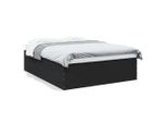 Vidaxl Struttura Del Letto Nera 160X200 Cm In Materiale Ligneo