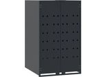 Vidaxl -Magazzino Per 1 Contenitore 69X79X117 Cm Acciaio Antracite