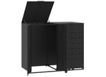 Vidaxl Contenitore Per Rifiuti Da 2 Tonnellate Nero 138X79X117 Cm Acciaio