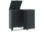 Vidaxl Contenitore Per Rifiuti Da 2 Tonnellate Antracite 138X79X117 Cm In Acciaio