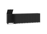 Vidaxl Contenitore Per Rifiuti Da 6 Tonnellate Nero 414X79X117 Cm Acciaio