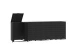 Vidaxl Cassonetto Per Rifiuti Da 5 Tonnellate Nero 345X79X117 Cm Acciaio