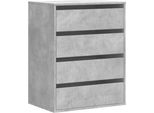 Vidaxl Cassettiera Grigio Cemento 60X41X76 Cm Materiale A Base Di Legno