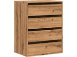 Vidaxl Cassettiera In Rovere Artisan 60X41X76 Cm Materiale A Base Di Legno