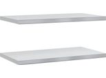 Vidaxl Mensole A Muro 2 Pezzi 75X40X3 Cm Argento Acciaio Inox