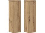 Vidaxl Supporto Per Piante 2 Pz. Rovere Artigianale 17X17X60 Cm Materiale A Base Di Legno