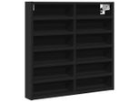 Syfax™ Armadietto Con Vetrina Nero 60X8,5X58 Cm In Legno Multistrato