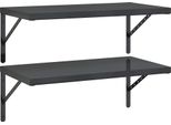 Vidaxl Mensole A Muro 2 Pezzi 75X40 Cm Nero Acciaio Inox