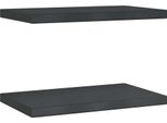 Vidaxl Mensole A Parete 2 Pezzi 50X30X3 Cm Nero Acciaio Inox