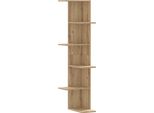 Vidaxl Mensola Angolare A Parete Rovere Artigianale 36,5X36,5X140 Cm Materiale A Base Di Legno