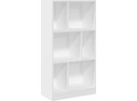 Syfax™ Libreria Bianca 57X28,5X107,5 Cm In Legno Multistrato