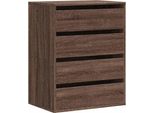 Vidaxl Cassettiera Marrone Look Rovere 60X41X76 Cm Materiale A Base Di Legno