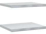 Vidaxl Mensole A Muro 2 Pezzi 50X40X3 Cm Argento Acciaio Inox