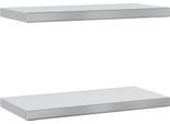 Vidaxl Mensole A Muro 2 Pz. 50X23,5X3 Cm Acciaio Inox Argento