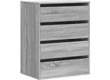 Vidaxl Cassettiera Grigia Sonoma 60X41X76 Cm Materiale A Base Di Legno