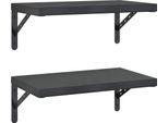 Vidaxl Mensole A Muro 2 Pezzi 50X30 Cm Nero Acciaio Inox