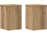 Vidaxl Supporto Per Piante 2 Pz. Rovere Artigianale 20X20X30 Cm Materiale A Base Di Legno
