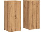 Vidaxl Supporto Per Piante 2 Pz. Rovere Artigianale 30X30X70 Cm Materiale A Base Di Legno