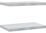 Vidaxl Mensole A Muro 2 Pezzi 50X30X3 Cm Argento Acciaio Inox