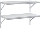Vidaxl Mensole A Muro 2 Pezzi 75X40 Cm Argento Acciaio Inox