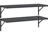 Vidaxl Mensole A Parete 2 Pezzi 100X40 Cm Nero Acciaio Inox