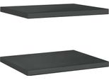 Vidaxl Mensole A Muro 2 Pezzi 50X40X3 Cm Nero Acciaio Inox