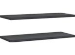 Vidaxl Mensole A Parete 2 Pezzi 100X40X3 Cm Nero Acciaio Inox