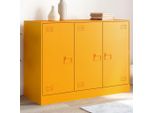 Vidaxl Credenza Giallo Senape 99X39X73 Cm Acciaio