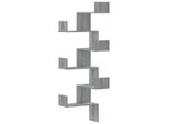 Syfax™ Scaffale Angolare Muro Grigio Sonoma 45X45X147 Cm Multistrato