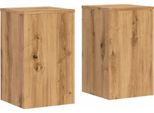 Vidaxl Supporto Per Piante 2 Pz. Rovere Artigianale 30X30X50 Cm Materiale A Base Di Legno