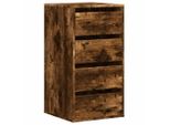 Syfax™ Cassettiera Angolare Rovere Fumo 40X41X76Cm Legno Multistrato
