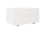 Vidaxl Fioriera Bianca 90X60X49,5 Cm In Legno Di Pino Massiccio