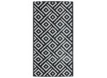 Vidaxl Tappeto Per Esterni Arakil Bianco E Nero 80X150 Cm Pp