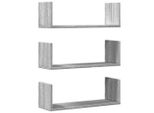 Syfax™ Mensole A Parete 2Pz Grigio Sonoma 58X18X18 Cm In Truciolato