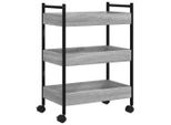 Carrello Da Cucina Grey Sonoma 50X30X70 Cm Materiale A Base Di Legno